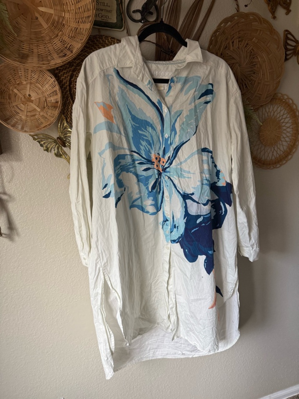 Anthropologie Maeve Longline Button Down Shirt Dress - Picture 2 of 2